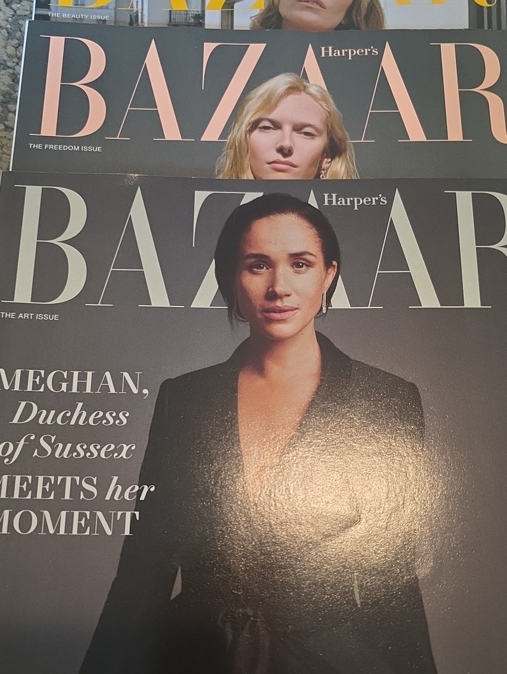 Harper's Bazaar Magazine Bundle - Three Issues with Meghan Markle Cover - Picture 2 of 5